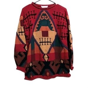 Mackinaw Mens Vintage Southwestern Chunky Pullover Sweater